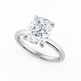 Cushion Cut Diamond Solitaire Engagement Ring